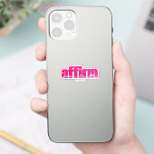 Bevestig je waarheid | Heet roze en Blauwgroen Sticker (Telefoon)