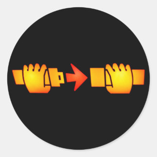 Bevestig Seat Belt Sign Ronde Stickers