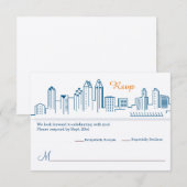 Bevestig uw aanwezigheid bij het San Diego Skyline RSVP Kaartje (Voorkant / Achterkant)