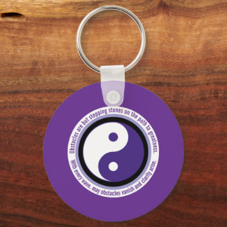 Bevestig Wijsheid & Verbeelding Paarse Boze Oog Ro Sleutelhanger