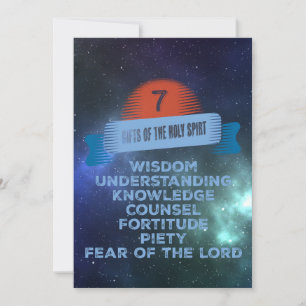 Bevestiging 7 Geschenken van de Heilige Geest Feestdagenkaart