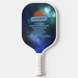 Bevestiging 7 Geschenken van de Heilige Geest Pickleball Paddle