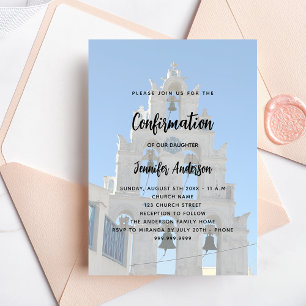 Bevestiging aangepaste foto kerk luxe kaart