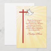 Bevestiging Bedankt Rode Kruis & Dove Gold Rays (Voorkant / Achterkant)