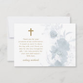 Bevestiging blauwe Waterverf Bedankkaart (Voorkant)