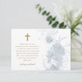 Bevestiging blauwe Waterverf Bedankkaart (Staand voorkant)