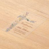 Bevestiging bloemenkruis acryl uitnodigingen (Laagn)