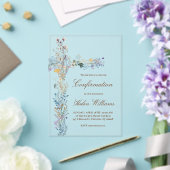 Bevestiging bloemenkruis acryl uitnodigingen (Insitu (Huwelijk))