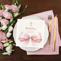 Bevestiging blush pink bow cream cross