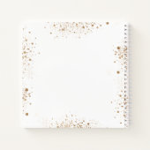 Bevestiging donkerroze bloem notitieboek (Achterkant)