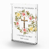 Bevestiging Floral Wreath Crucifix Fotoblokken (Rechts)