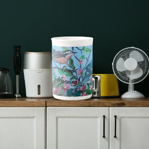 Bevestiging 'Goedemorgen' unieke Kunst Porselein Kop