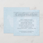 Bevestiging Heilige Geest Duif en Kruis Blauw Kaart (Voorkant / Achterkant)