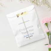 Bevestiging Jongen Blauw Dank u Favor Tassen Bedankzakje (Gezegeld)