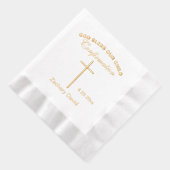 Bevestiging kruisnaam folie servetten (Rechts)