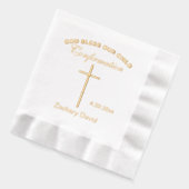 Bevestiging kruisnaam folie servetten (Links)