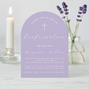 Bevestiging Lavendel Arch Modern Religieus Script Kaart