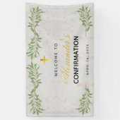 Bevestiging Marble Greenery Kalligrafie Welkom Spandoek (Verticaal)