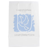 Bevestiging medium geschenkzak - blauw cadeauzakje (Achterkant)