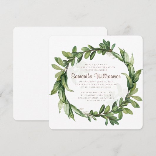 Bevestiging moderne groene olie kaart (Voorkant / Achterkant)