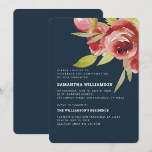 Bevestiging Moderne Waterverf Bloemen Kaart