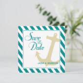 Bevestiging op aantekening opslaan Datum | blauwgr Save The Date (Staand voorkant)