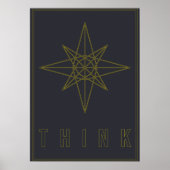 Bevestiging poster van een geometrische origamiste (Voorkant)