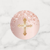 Bevestiging roos gouden glitter foto confetti (Kleine voorkant)