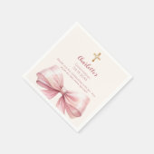 Bevestiging roze boogcrème cross girl servet (Hoek)