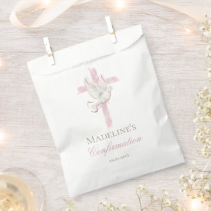 Bevestiging roze kruis bedankzakje