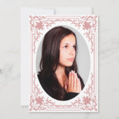 Bevestiging Roze Meisje Foto Dusty Roos Kaart (Achterkant)