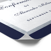 Bevestiging Silver Arch Navy Blue Welcome Sign Poster (Hoek)