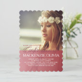 Bevestiging Transparantie Red Photo Invitation Kaart (Staand voorkant)