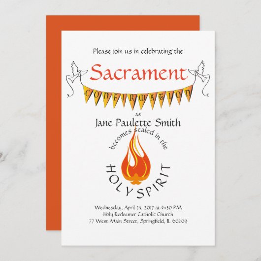 Bevestiging uitnodiging/aankondiging: Vibrant Kaart (Voorkant / Achterkant)