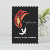 Bevestiging Uitnodiging Vuur van Heilige Geest Dui (Staand voorkant)