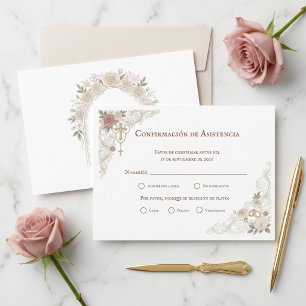 Bevestiging van aanwezigheid keuze van gerecht RSVP kaartje