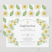 Bevestiging van Daisy Floral Kaart (Voorkant / Achterkant)