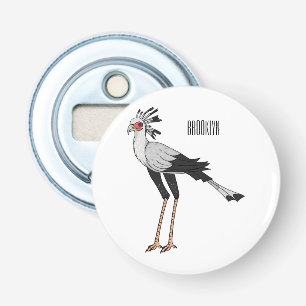 Bevestiging van de cartoon van de secretaris button flesopener