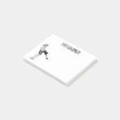 Bevestiging van de cartoon van de secretaris post-it® notes (Schuin)