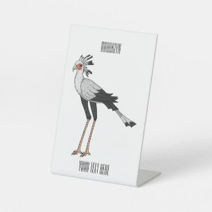 Bevestiging van de cartoon van de secretaris reclamebord met voetstuk