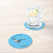 Bevestiging van de cartoon van de secretaris ronde kartonnen onderzetter (Insitu)