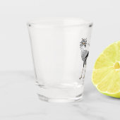 Bevestiging van de cartoon van de secretaris shot glas (Links)