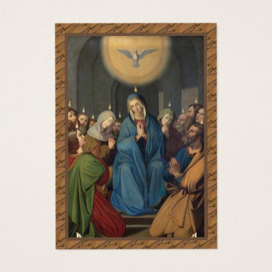 Bevestiging van de Pentecost Virgin Mary Heilige G Visitekaartje (Voorkant)