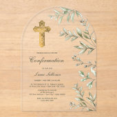 bevestiging van de waterverf van de lichtboog acryl uitnodigingen (Voorkant)