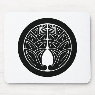 Bevestiging van japanse ingers in cirkel muismat