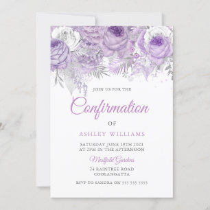 Bevestiging van lavendel Paarse Sparkle Kaart