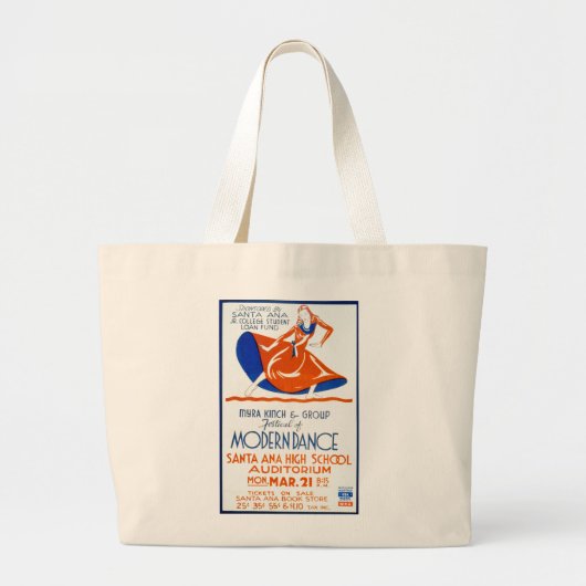 BEVESTIGING VAN MODERNE DANCE GROTE TOTE BAG (Voorkant)