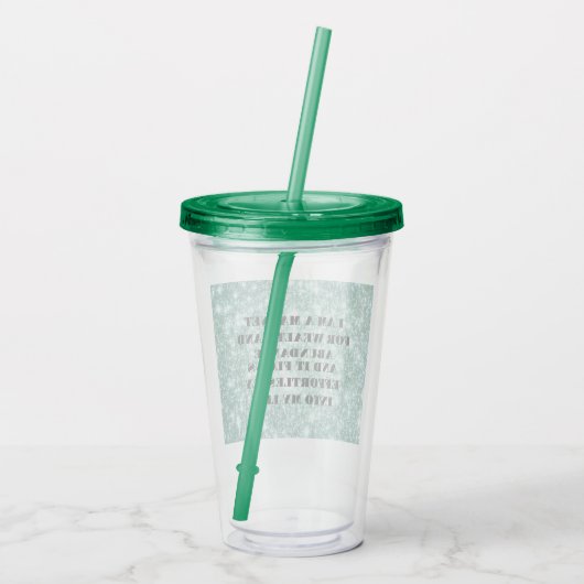 Bevestiging van rijkdom en overvloed acryl drinkbeker (Achterkant)