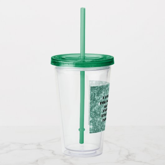 Bevestiging van rijkdom en overvloed acryl drinkbeker (Rechts)