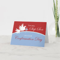 Bevestiging van stiefzoon Duif op Rood en Blauw